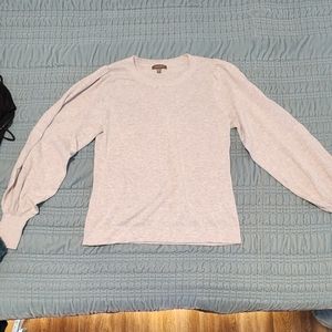 Lilla P. Balloon Sleeve Sweater Off White Size Small NWOT